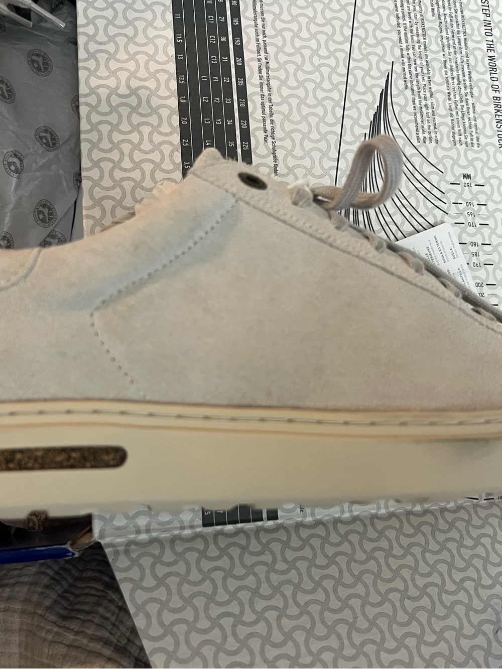 Birkenstock Bend Low Antique White Athletic Shoes Box Label - Picture 6 of 7